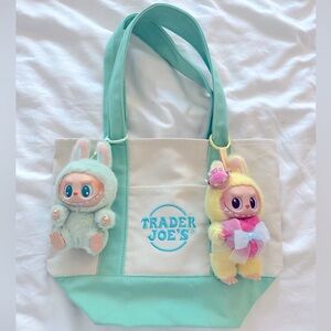 Trader Joe’s Pastel Spring Tote Bags:  Blue, Pink, Purple, Green